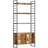 Knjižna omara 4-nadstropna 80x30x180 cm trden predelan les