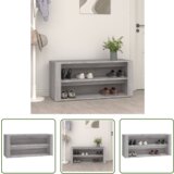 The Living Store Regal za čevlje siva sonoma 100x35x45 cm inženirski les - Stojalo Za Čevlje, (21744530) Cene