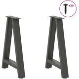 vidaXL Noge stolića za kavu A-oblika 2 kom antracit 60x(72-73)cm čelik | shoptok.hr