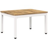  Stolić za kavu Bijela 49 x 60,5 x 36 cm Čvrsto drvo akacije Slike