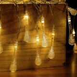 Aigostar led spoljašnje božićne lampice 25xLED/8 funkcija 3xAA 2,5m IP44 topla bela kapljice | Eponuda.com