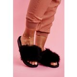Kesi Women's Slippers With Fur Black Belmondo Cene
