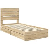  Krevet s od storage Sonoma hrast 100 x 200 cm Konstruirano drvo | shoptok.hr