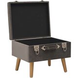 vidaXL stolček s prostorom za shranjevanje 40 cm siv žamet | Shoptok.si