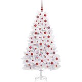  Umjetno božićno drvce s nogom Bijelo 180 cm PVC i čelik | shoptok.hr