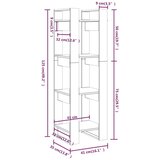  Knjižna omara/pregrada medeno rjava 41x35x125 cm trden les, (20705344) | Shoptok.si