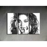  Ručno slikane slike na platnu na platnu POP Art MADONNA 3-dijelna () | shoptok.hr