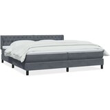 Box spring krevet s madracem tamnosivi 180x220 cm baršunasti | shoptok.hr