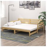  Izvlečna dnevna postelja 2x(90x200) cm trdna borovina | Shoptok.si