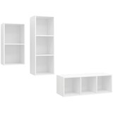  3-dijelni set TV ormarića bijeli od konstruiranog drva | shoptok.hr