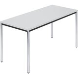  pravokotna miza, kromirana okrogla cev, šxg 1400 x 700 mm, siva | Shoptok.si