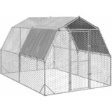 vidaXL kavez za kokoši s krovom 2,5x4x2,25 m pocinčani čelik | shoptok.hr