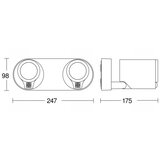 Steinel 058654- LED spoljašnje svetlo sa senzorom SPOT DUO 2xGU10/7,5W/230V IP44 | Eponuda.com