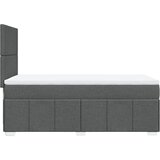  Krevet s oprugama i madracem tamnosivi 90 x 190 cm od tkanine | shoptok.hr