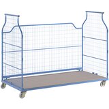 eurokraft pro univerzalni voziček Corlette® z mrežo, tip 2400, svetlo modre barve, VxŠxG 1850 x 2400 x 1150 mm | Shoptok.si