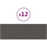  Zidna uzglavlja 12 pcs Tamno siva 90 x 30 cm tkanina | shoptok.hr