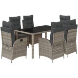  9-dijelni vrtni blagovaonski set sivi od poliratana | shoptok.hr