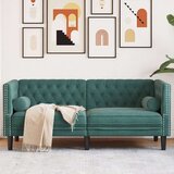 vidaXL Dvosjed Chesterfield s jastučićima tamnozeleni baršunasti | shoptok.hr