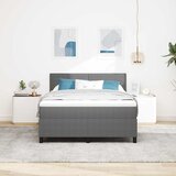  LED Box Spring Krevet Svijetlo siva i bijela. 160 x 200 cm | shoptok.hr