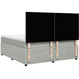  Krevet s oprugama i madracem svjetlosivi 180x200 cm baršunasti | shoptok.hr