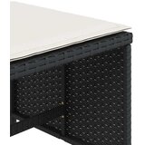  Vrtni taburei s jastucima 4 kom crni 41x41x36 cm od poliratana | shoptok.hr