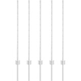  Stup za ogradu 5 pcs Srebrno 100 cm Čelik | shoptok.hr