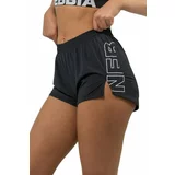 NEBBIA FIT Activewear Smart Pocket Shorts Black XS