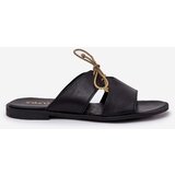 Zazoo Ladies leather sandals on flat heel 3022 black | Shoptok.si