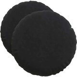  Sedežne blazine 2 pcs Črna Ø 40 x 13 cm Žamet, (5000083967) | Shoptok.si