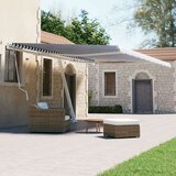  Samostojeća tenda na ručno uvlačenje 500 x 300 cm plavo-bijela Cijene