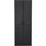 Furnova Vrtna omara črna 65x45x172 cm PP ratan, (21948460) | Shoptok.si
