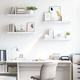 Polica na zidu Zidne 4 pcs Bijeli mramor 80 x 23 5 x 4 cm | shoptok.hr