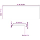  Prozorske klupice 2 kom 70x25x2 cm netretirane masivne hrast | shoptok.hr