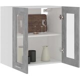 vidaXL Viseča steklena omarica betonsko siva 60x31x60 cm iverna pl., (20621378) | Shoptok.si