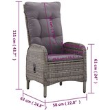  11-dijelni vrtni blagovaonski set od poliratana sivi | shoptok.hr