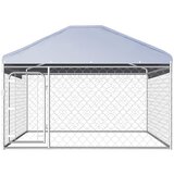 Vanjski kavez za pse s krovom 200 x 200 x 135 cm | shoptok.hr