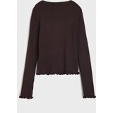 Sinsay Prugasti pulover s dekorativnim volanima | shoptok.hr