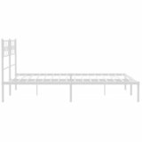  Metalni okvir za krevet s uzglavljem bijeli 120 x 190 cm | Eponuda.ba