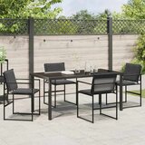  Vrtni set za objed 5 pcs Crna 160 x 80 x 73 cm | shoptok.hr