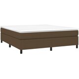  Okvir za krevet s oprugom tamnosmeđi 160x200 cm od tkanine | Eponuda.com