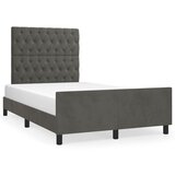 vidaXL Posteljni okvir z vzglavjem temno siv 120x190 cm žamet Cene