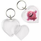 Playbox Prozirni privjesak u obliku srca promjera 5 cm, 1 komad | shoptok.hr
