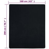  Plahte s gumicom od žerseja 2 kom crne 160x200 cm pamučne | shoptok.hr