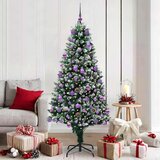 vidaXL Umestno božično drevo Zelena 180 cm PVC, jeklo in plastika | Shoptok.si
