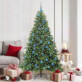 vidaXL Umestno božično drevo med 300 LED Zelena 180 cm PE in PVC | Shoptok.si
