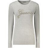 Guess Jeans ženski pulover s cirkonima i perlicama sivi | shoptok.hr
