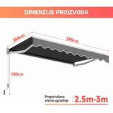 Montelux solara 300x250cm siva tenda Slike