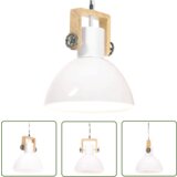  The Living Store Industrijska viseča svetilka 25 W bela okrogla 30 cm E27 - Viseča Svetilka, (21745101) | Shoptok.si