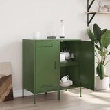 vidaXL Komoda 2 kosa olivno zelena 36x39x79 cm hladno valjano jeklo | Shoptok.si