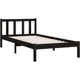  Okvir za krevet od borovine crni 75 x 190 cm jednokrevetni | shoptok.hr